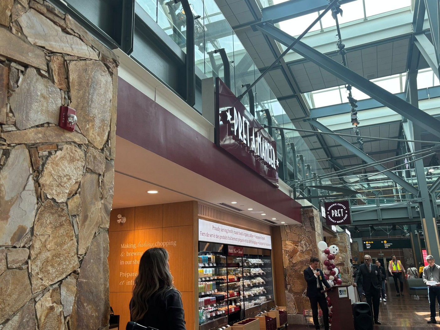 The new Pret A Manger storefront at Vancouver International Airport